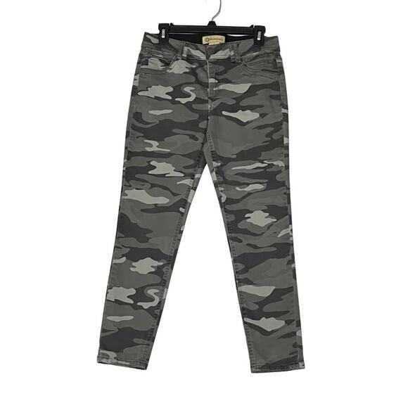 Democracy Ab Technology Skinny Ankle Jeans Camo Gray Green Womens 8 - Picture 1 of 9
